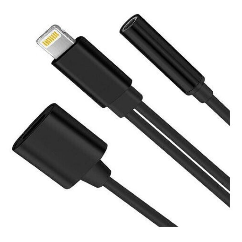 DOBO Adattatore convertitore cuffie caricatore Lightning Jack 3,5 m...