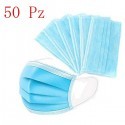 50x Mascherine per bambini 14.5 x 9.5 cm mascherina protezione monouso traspirante leggera blu chirurgiche