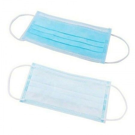 50x Mascherine per bambini 14.5 x 9.5 cm mascherina protezione monouso traspirante leggera blu chirurgiche