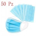 50x Mascherine per adulti chirurgiche blu mascherina protezione virus traspirante e leggera