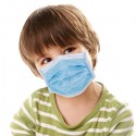 50x Mascherine per bambini 14.5 x 9.5 cm mascherina protezione monouso traspirante leggera blu chirurgiche