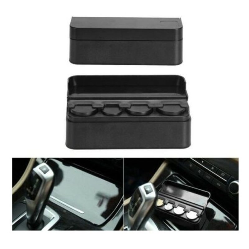 DOBO Portamonete da auto 4 vani con coperchio per monete da 0,10 0,...