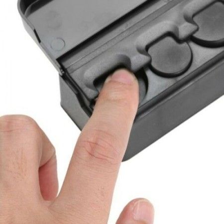 Portamonete da auto 4 vani con coperchio per monete da 0,10 0,20 0,50 1 Euro