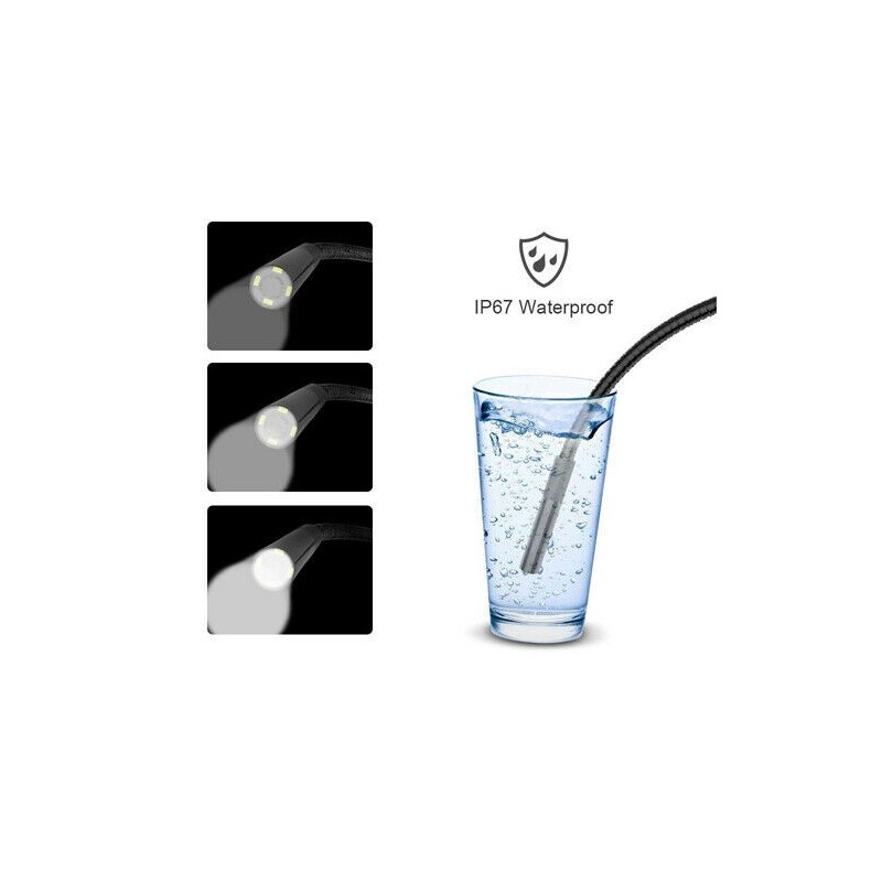 DOBO Microcamera sonda endoscopica impermeabile ispezione endoscopi...