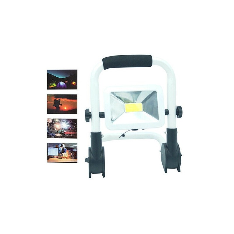 Faro LED batteria ricaricabile 30W multifunzione COB pieghevole faro da lavoro