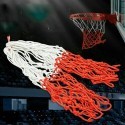 Rete basket senza canestro nylon resistente da agganciare rosso bianco annodata