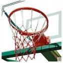 Rete basket senza canestro nylon resistente da agganciare rosso bianco annodata