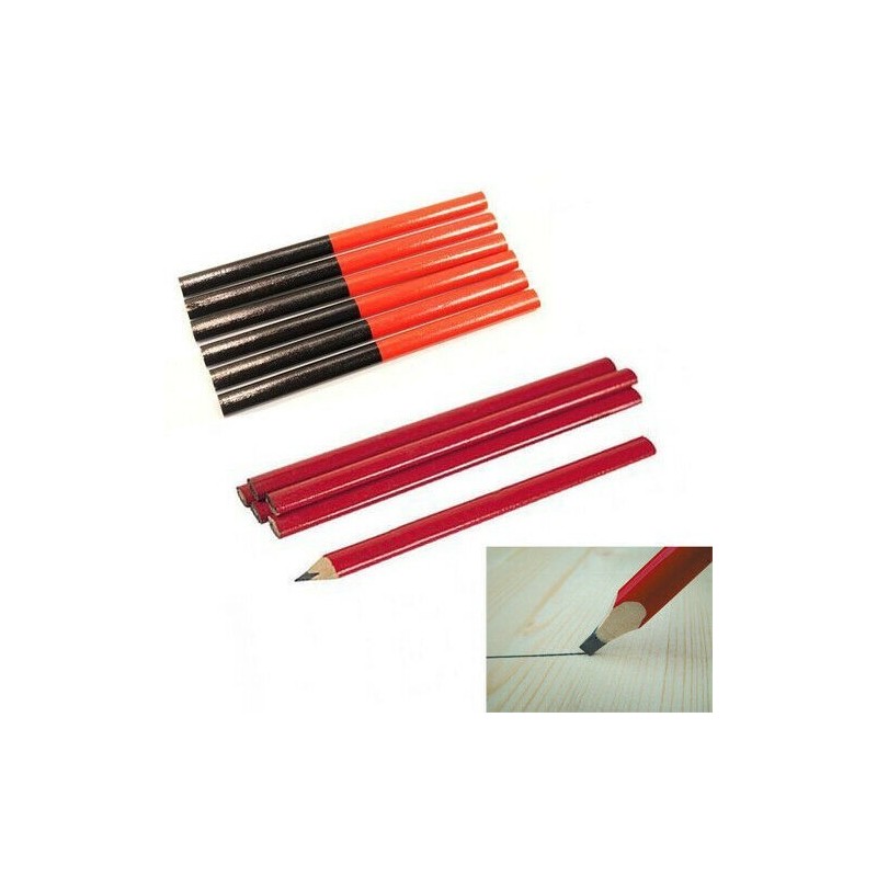 6x Matite da lavoro lapis carpentiere falegname muratore matita forma ellittica