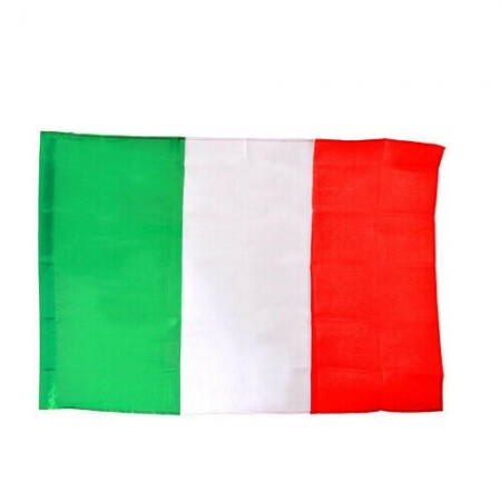 Bandiera italiana tricolore Italia nazionale verde bianco rosso passante asta