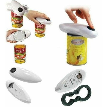 Apriscatole elettrico batterie svitabarattoli da cucina con apribottiglie svita
