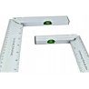 DOBO 2x Set squadre per falegname in alluminio con livella bolla 45...