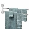 DOBO Porta asciugamani da parete 2 braccia girevoli bagno acciaio r...