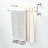 DOBO Porta asciugamani da parete 2 braccia girevoli bagno acciaio r...