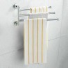 DOBO Porta asciugamani 3 braccia da parete muro girevoli bagno acci...
