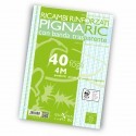 40x Fogli ricambio rinforzati raccoglitori quadretti piccoli medie superiori 4mm