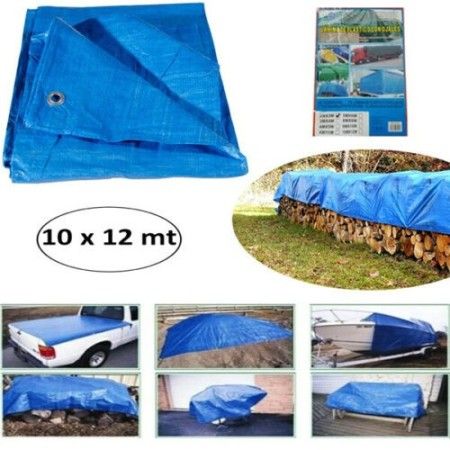 Telo occhiellato copertura blu antigelo impermeabile antistrappo telone giardino