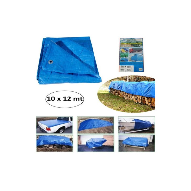 Telo occhiellato copertura blu antigelo impermeabile antistrappo telone giardino