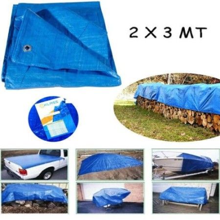 Telo occhiellato copertura blu antigelo impermeabile antistrappo telone giardino