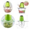 DOBO Mini tritacarne verdure elettrico con contenitore 2L verde mul...