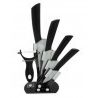 DOBO Set 4 coltelli ceramica pelapatate porta coltelli ceppo esposi...