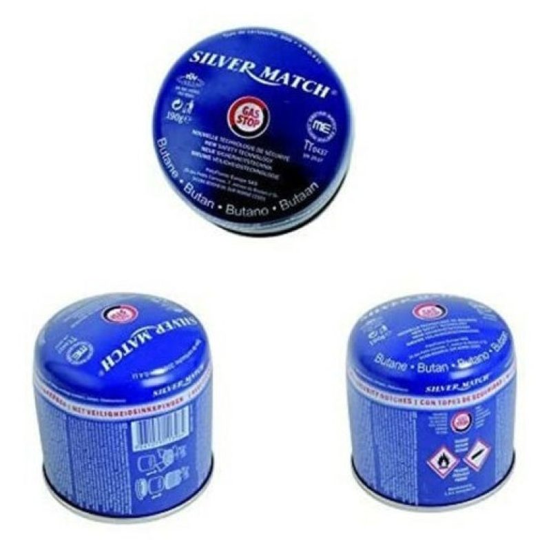 DOBO Gas cartridge silvermatch cartucce a valvola campeggio butano ...