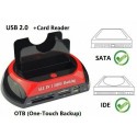staiDocking station HDD hard disk 3.5 2.5 sata ide 2 HD box case mini USB Sd 480MB/s