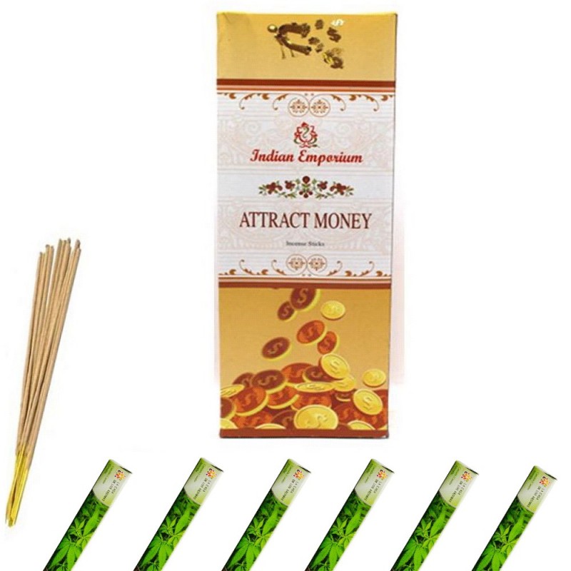 120x Bastoncini incenso attrai soldi 6 pacchetti profumo ambiente aroma purifica