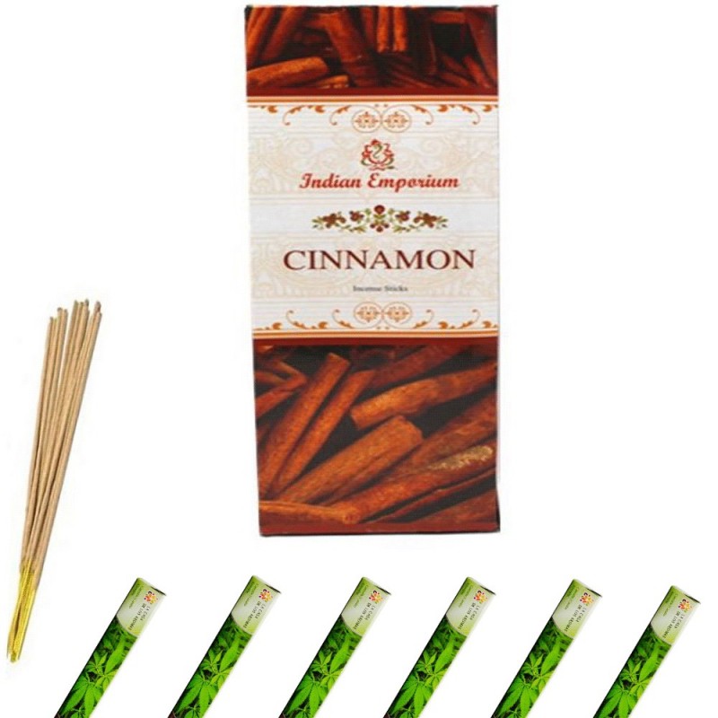 120x Bastoncini incenso cannella 6 pacchetti profumo ambiente aroma purifica