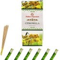 120x Bastoncini incenso citronella 6 pacchetti profumo ambiente aroma purifica