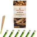 120x Bastoncini incenso sandalo 6 pacchetti profumo ambiente aroma purifica