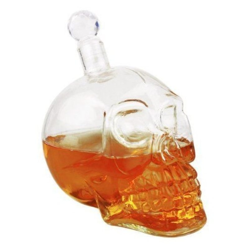Caraffa di Vetro a Forma di Teschio Crystal Head skull per liquore whisky e vodka e bevande in genere - 550ml