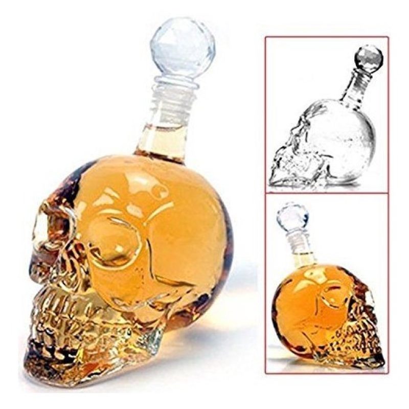 Caraffa di Vetro a Forma di Teschio Crystal Head skull per liquore whisky e vodka e bevande in genere - 550ml