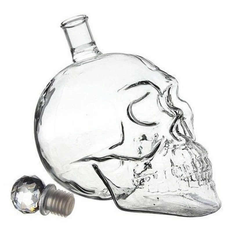 Caraffa di Vetro a Forma di Teschio Crystal Head skull per liquore whisky e vodka e bevande in genere - 550ml