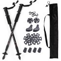 2x bastoni trekking escursione antishock telescopico alluminio 64 135cm