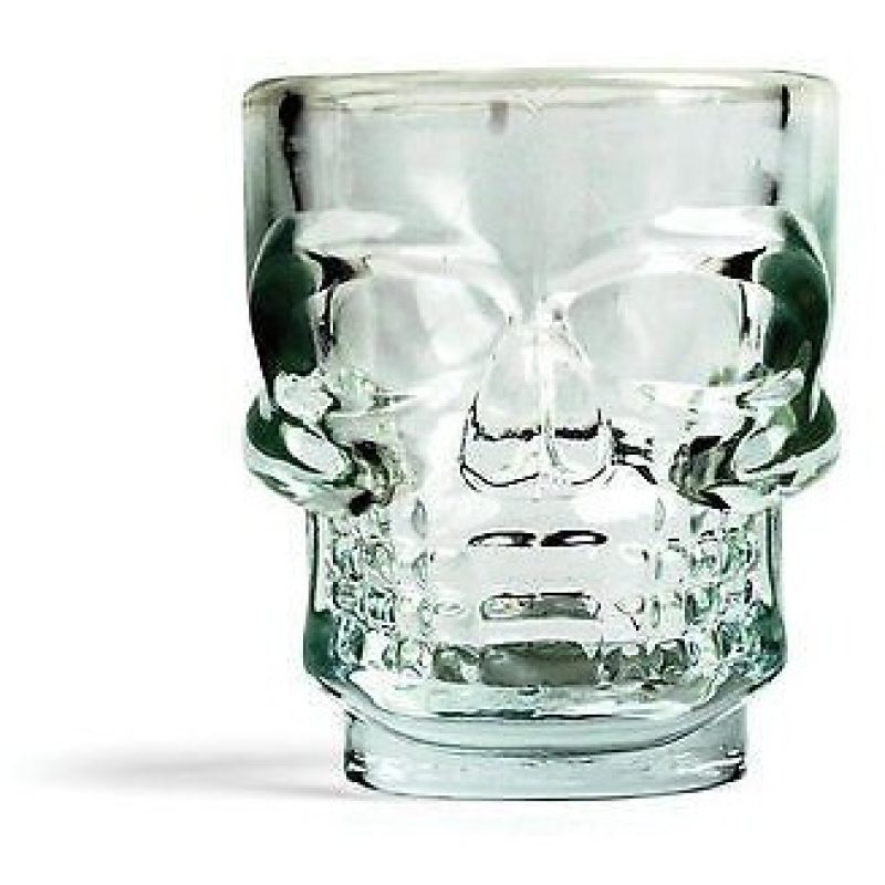 Skull Shot Bicchierini in vetro a forma di Teschio da shot per cocktail shottini - set di 4 pezzi