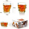 Skull Shot Bicchierini in vetro a forma di Teschio da shot per cocktail shottini - set di 4 pezzi