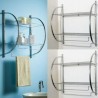 DOBO Mensole con portasciugamani da bagno 5x26.5x55 Cm due ripiani ...
