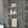 DOBO Mensole con portasciugamani da bagno 5x26.5x55 Cm due ripiani ...