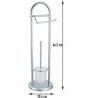 DOBO Porta scopino e carta igienica arredamento bagno 64,5x20,5Cm p...