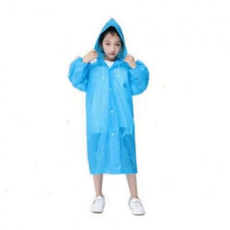 Poncho per bambini impermeabile con cappuccio dai 7 ai 10 anni riutilizzabile
