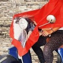 Poncho per moto anti pioggia motorino impermeabile riutilizzabile PVC scooter