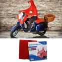 Poncho per moto anti pioggia motorino impermeabile riutilizzabile PVC scooter