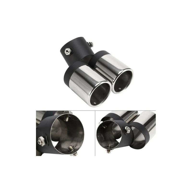 Terminale scarico silenziatore per marmitta universale 17Cm canna singola 7.5Cm