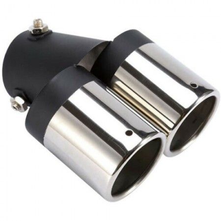 Terminale scarico silenziatore per marmitta universale 17Cm canna singola 7.5Cm