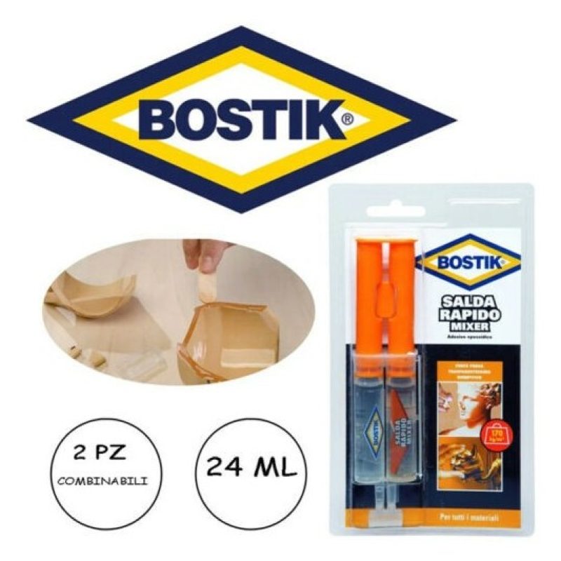 BOSTIK Colla adesivo bicomponente Bostik forte presa salda rapido m...