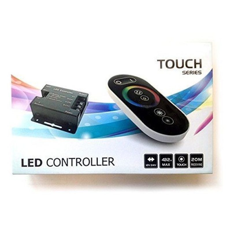 Telecomando e centralina per striscia Led RGB 12/24 DC - Telecomando con funzioni touch per cambio colore e tonalità