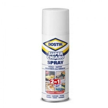 Colla spray 200 ml universale super chiaro Bostik 2 in 1 incollare resistente