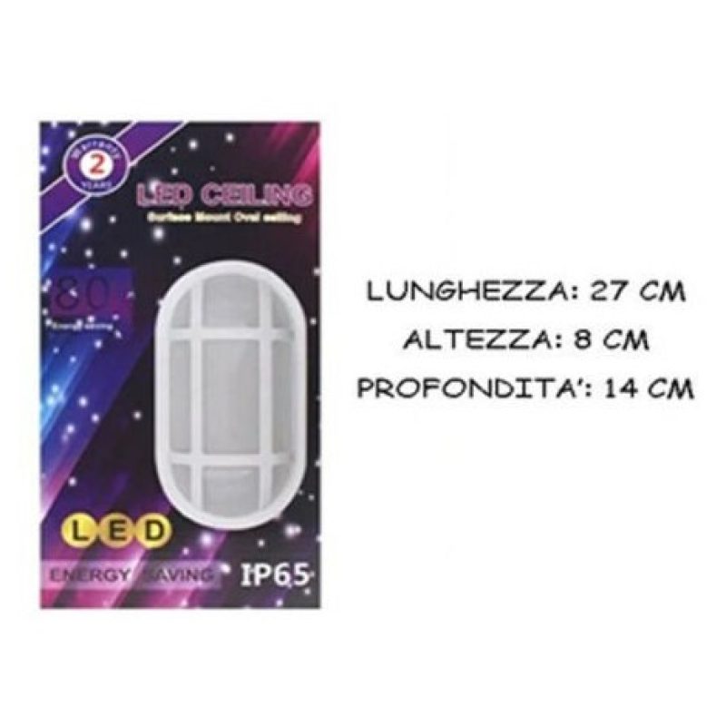 DOBO Pannello led luminoso salva energia 27x14x8 cm ovale muro Led ...