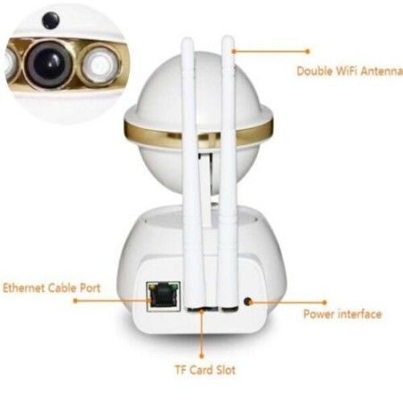 Telecamera IP asteroide LF6910 2 antenne bianco controllo remoto smart camera