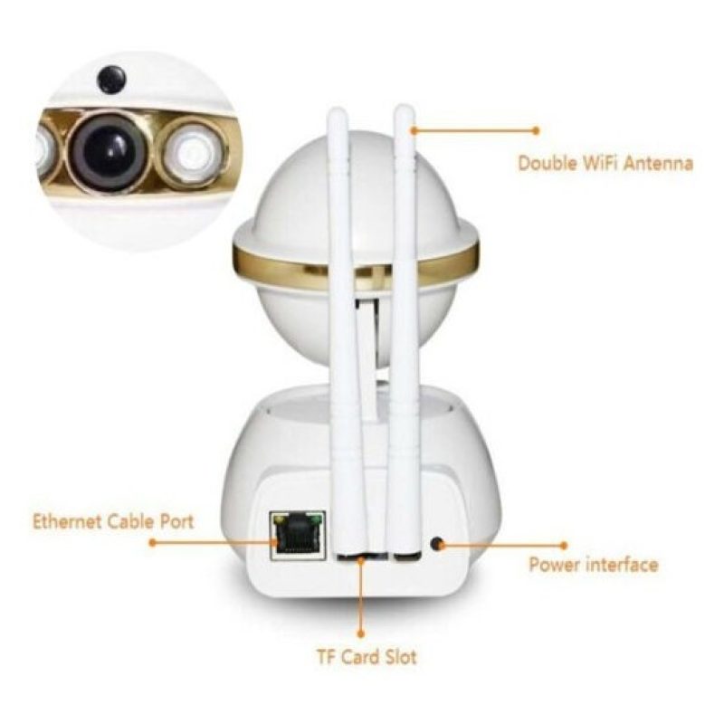 DOBO Telecamera IP asteroide LF6910 2 antenne bianco controllo remo...